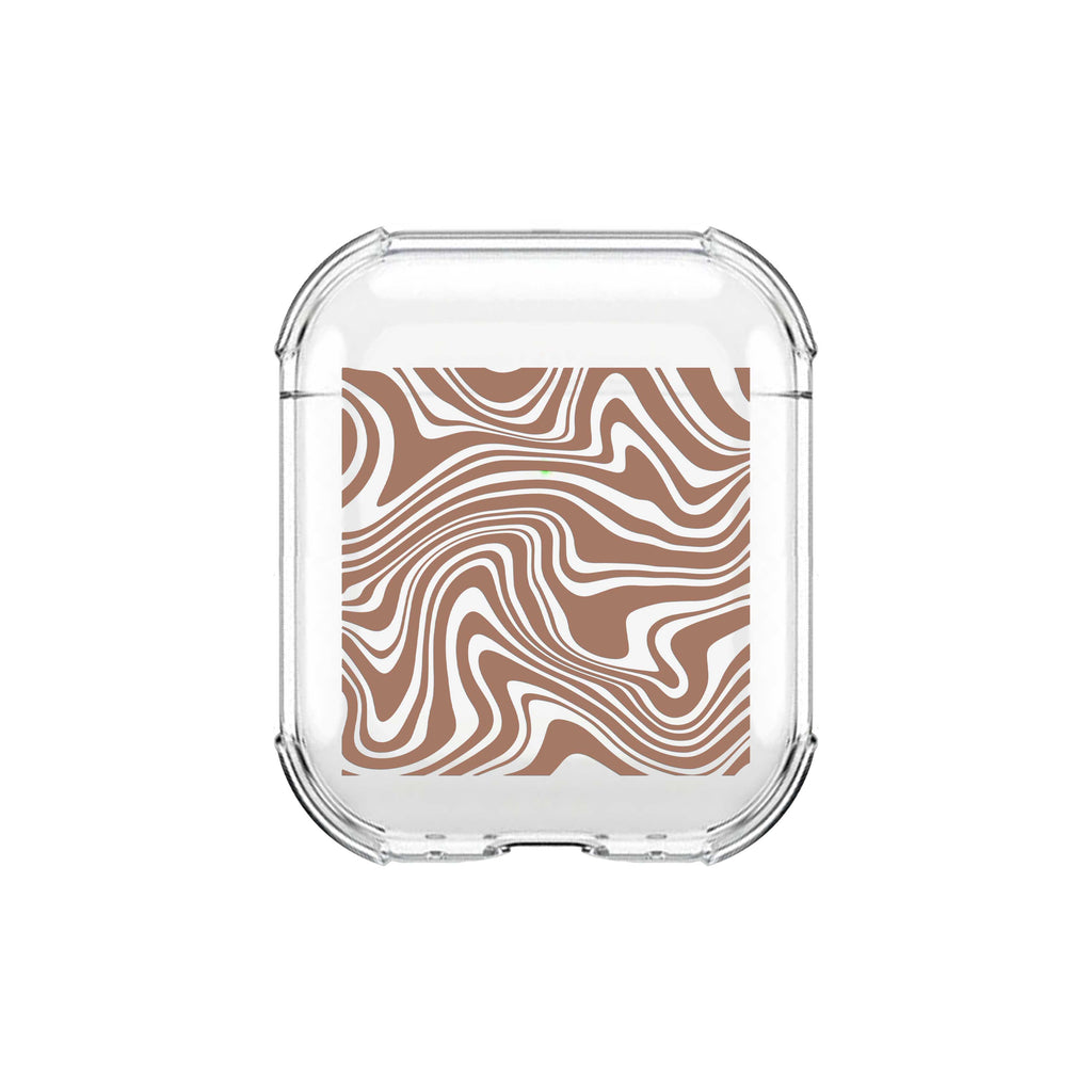 Mocha Marble Airpods Samsung Buds Case