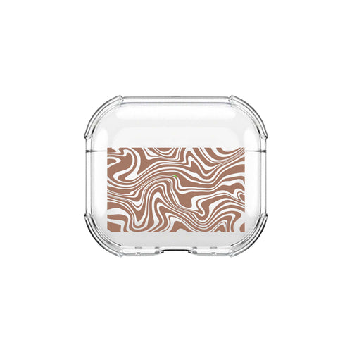 Mocha Marble Airpods Samsung Buds Case