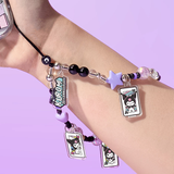 Chain Beads Phone Charm Hand Strap for Phone Case Kuromi Universe