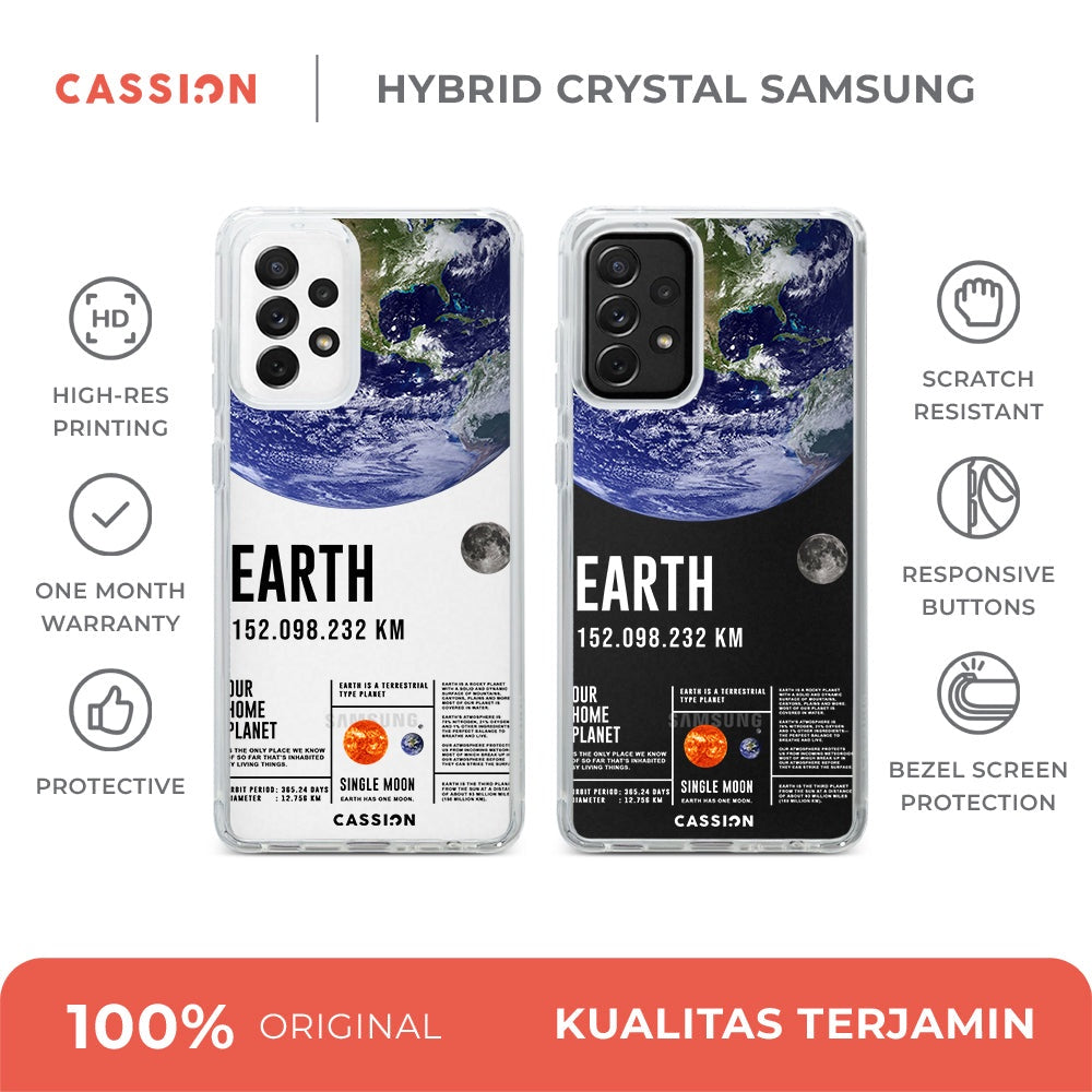 Space Facts - Earth Hybrid Crystal Case - Samsung A15