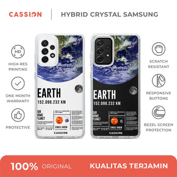 Space Facts - Earth Hybrid Crystal Case - Samsung S24 Ultra