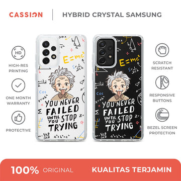 Quotes By Albert Einstein Transparent Background Hybrid Crystal Case - Samsung A15