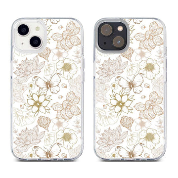 [Ready] Floral Doodle Art by MSH 2 Hybrid Crystal Case Redmi Note 13 Pro 4G