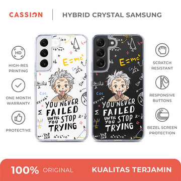 Quotes By Albert Einstein Transparent Background Hybrid Crystal Case - Samsung S24 Ultra