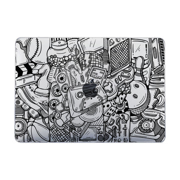 Sketch of Classic Instrument Macbook Case Case Macbook - Rubber Frosted Transparent / Air 13.6 inch M2 M3 M4