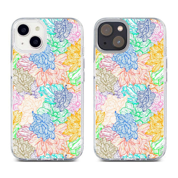 Floral Doodle Art by MSH / 5 / Hybrid Rubber Case V5 Samsung A34 Black