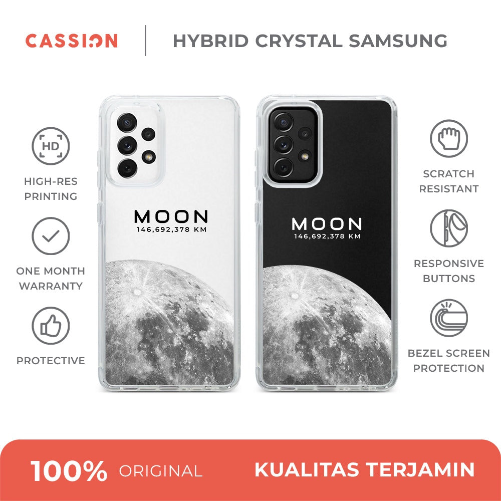Distance From Moon to Sun Hybrid Crystal Case - Samsung A15