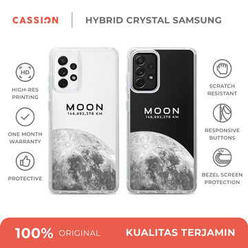 Distance From Moon to Sun Hybrid Crystal Case - Samsung A25
