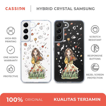 Blooming Orange Hybrid Crystal Case - Samsung S21 FE