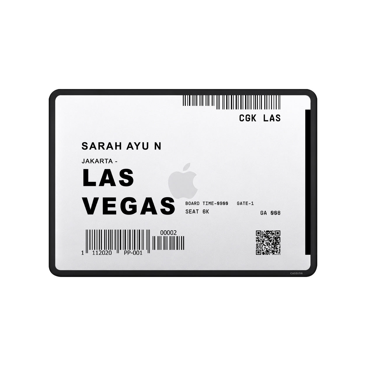 Custom Boarding Pass Macbook Case
