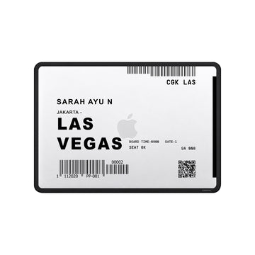 Custom Boarding Pass Macbook Case
