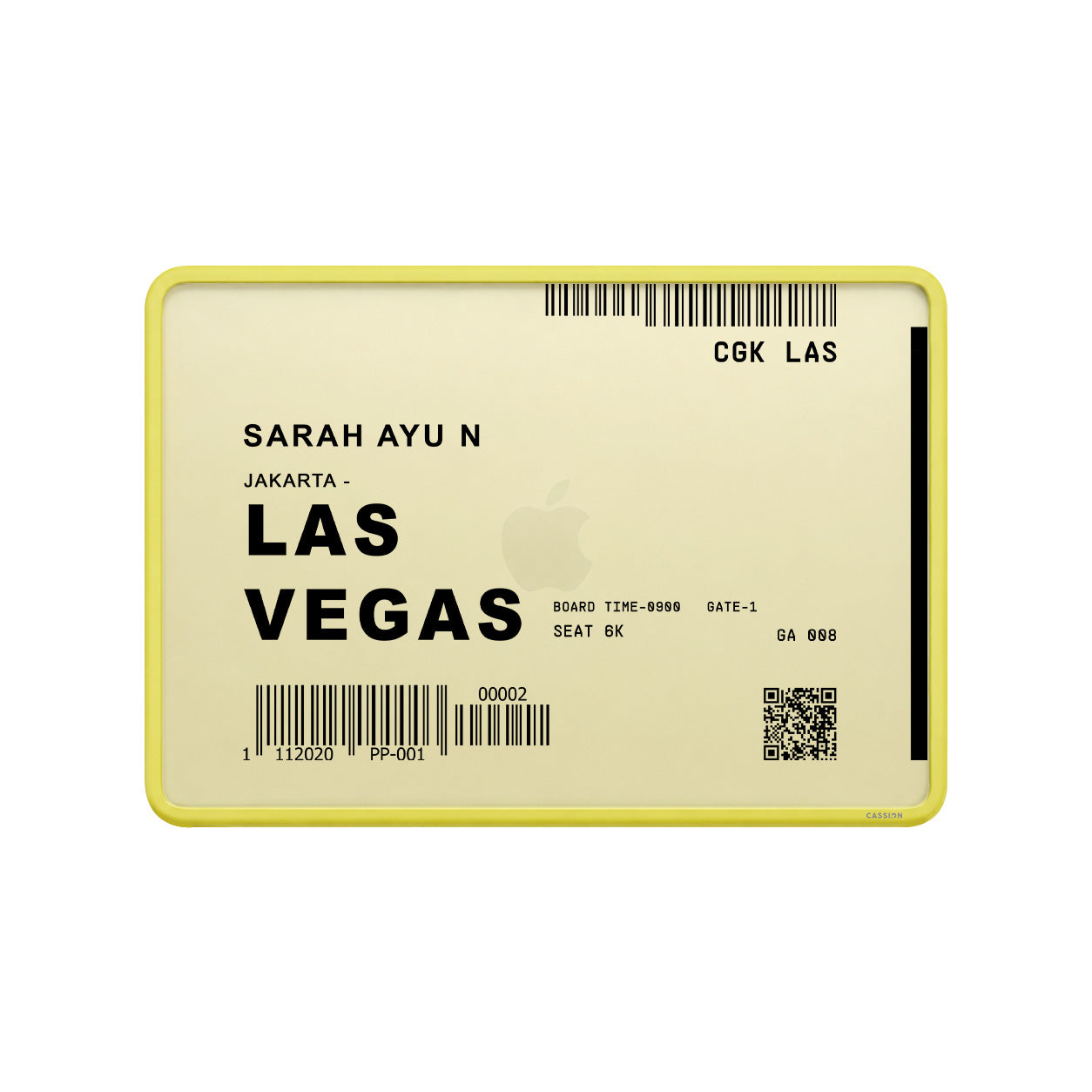Custom Boarding Pass Macbook Case