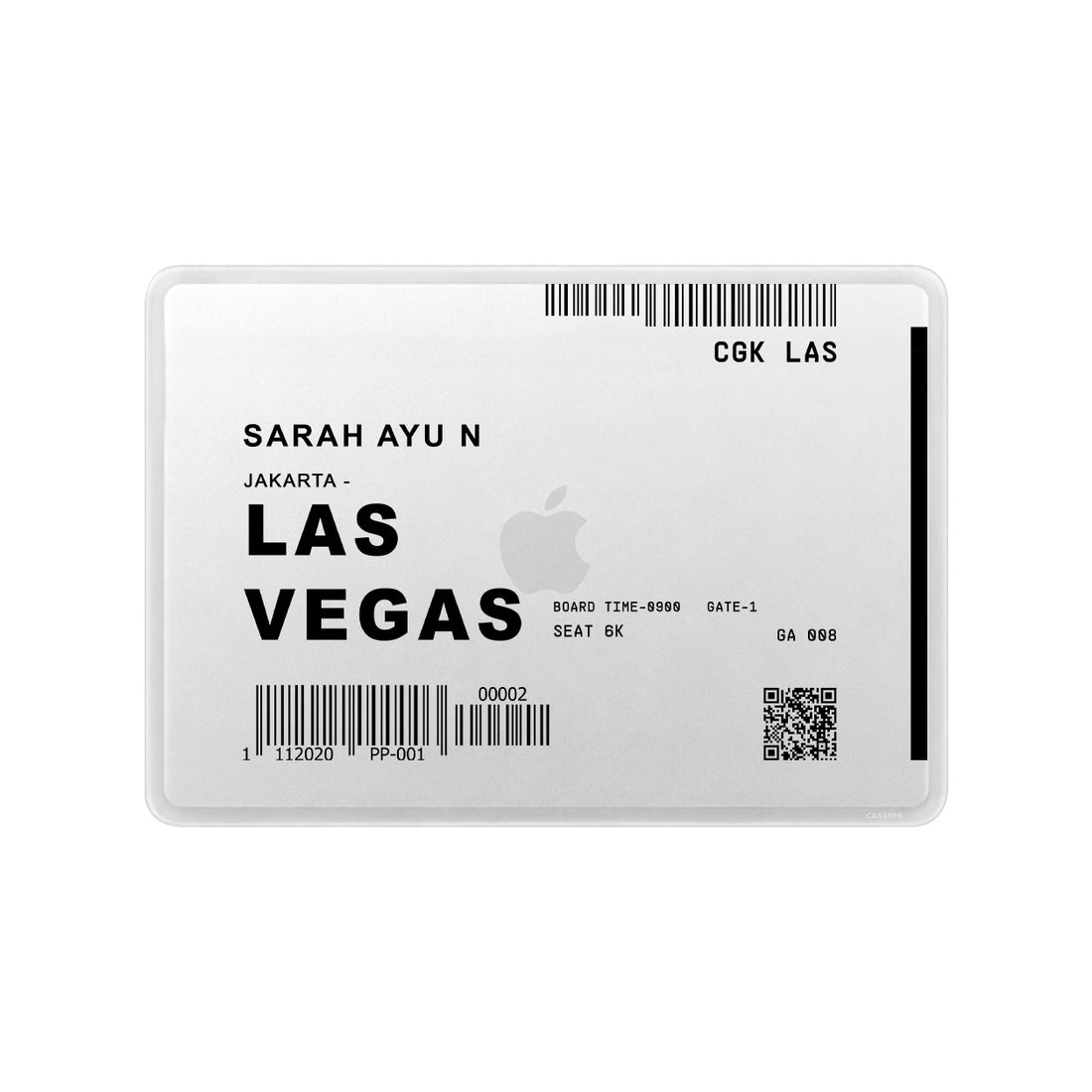 Custom Boarding Pass Macbook Case