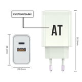 Fast Charger Kepala Charger 2 Ports PD 25W QC 3.0 FC001