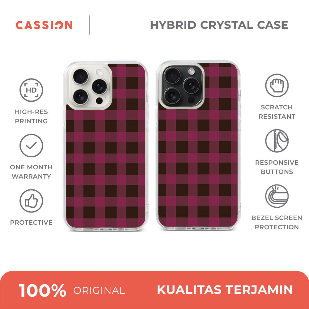 Cozy Plaid - Cozy Plaid 3 Hybrid Crystal Case - iPhone 15