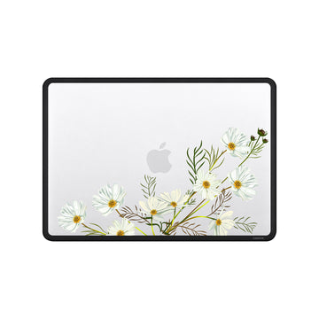 White Daisy Bucket Macbook Case