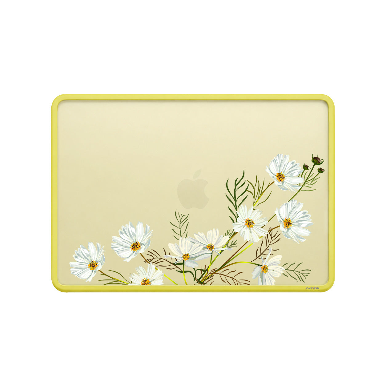 White Daisy Bucket Macbook Case