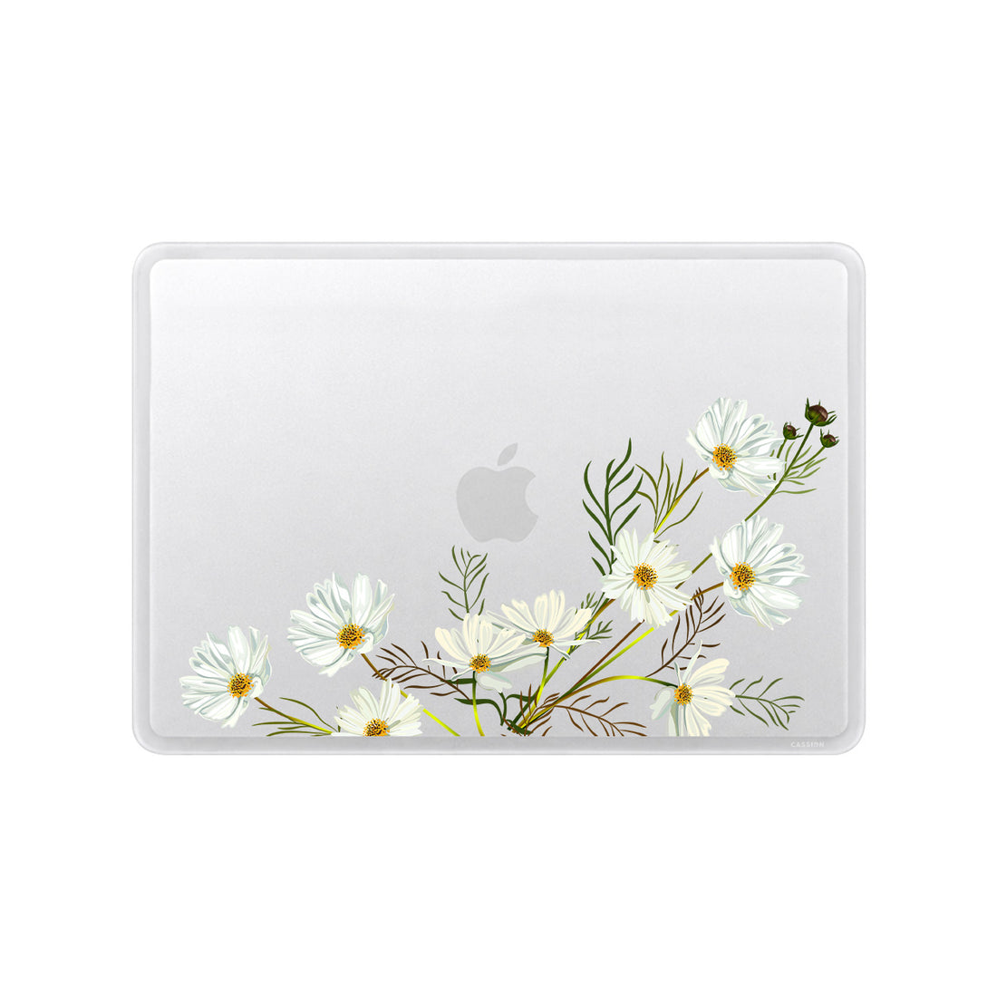 White Daisy Bucket Macbook Case