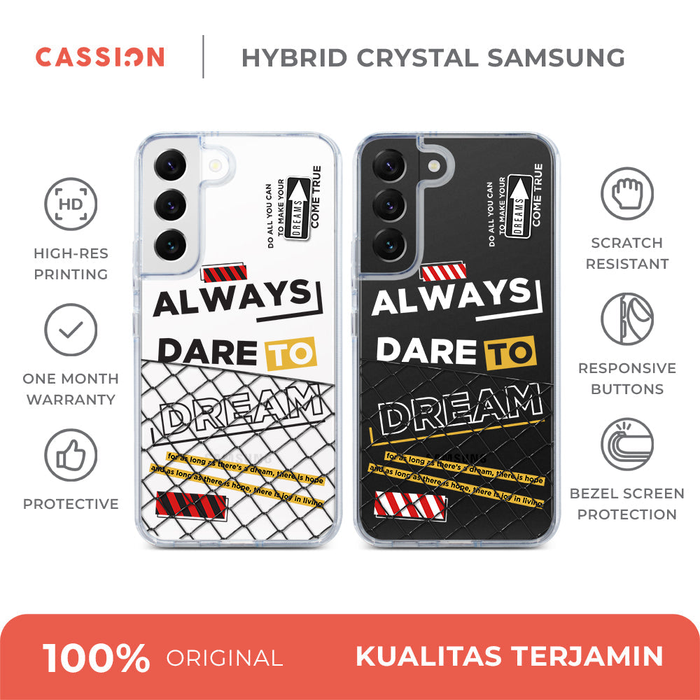 Dare to Dream Hybrid Rubber Case V3 - Samsung S21 Ultra / Black