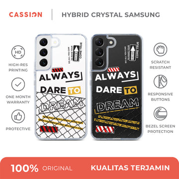 Dare to Dream Hybrid Rubber Case V3 - Samsung S21 Ultra / Black