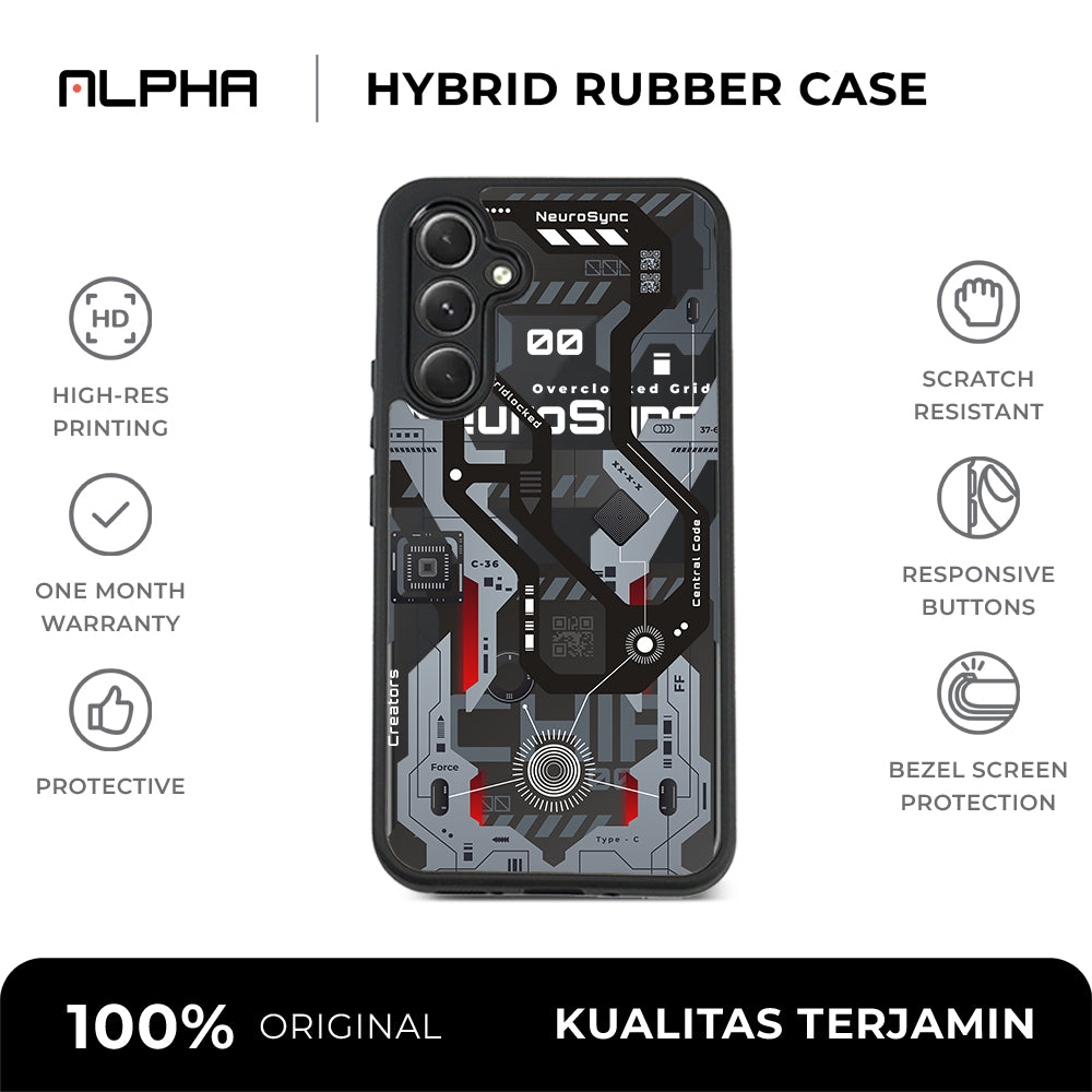 Dark OS Hybrid Rubber Case V5 - Samsung A35 / Black