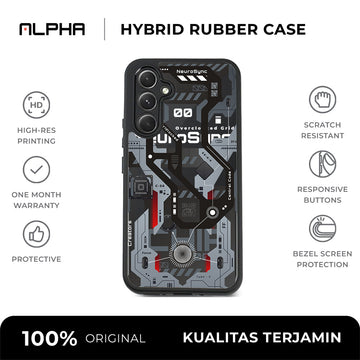 Dark OS Hybrid Rubber Case V5 - Samsung A35 / Black
