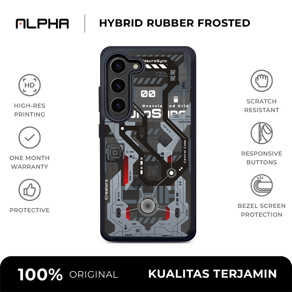 Dark OS Hybrid Rubber Case V5 - Samsung S24 FE / Black
