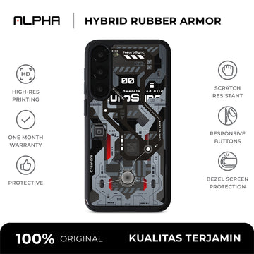 Dark OS Hybrid Rubber Case V5 - Samsung S23 FE / Black