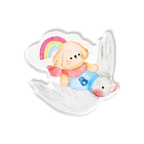 Dog on Goose Popup Stand Acrylic