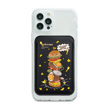 Double Patty Double Egg Magnetic Pocket Wallet Pocket Wallet Magnetic - Black