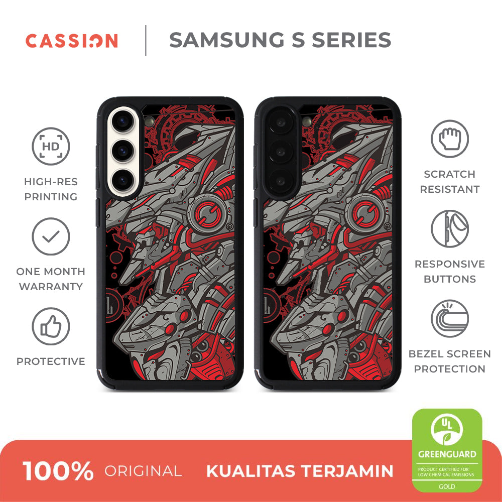 Garuda Mech Red Hybrid Rubber Case V6 - Samsung S26 Ultra / Black