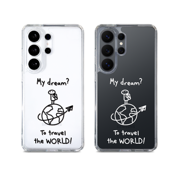 Globetrotter Dreams Hybrid Crystal Case - Samsung S25 Ultra