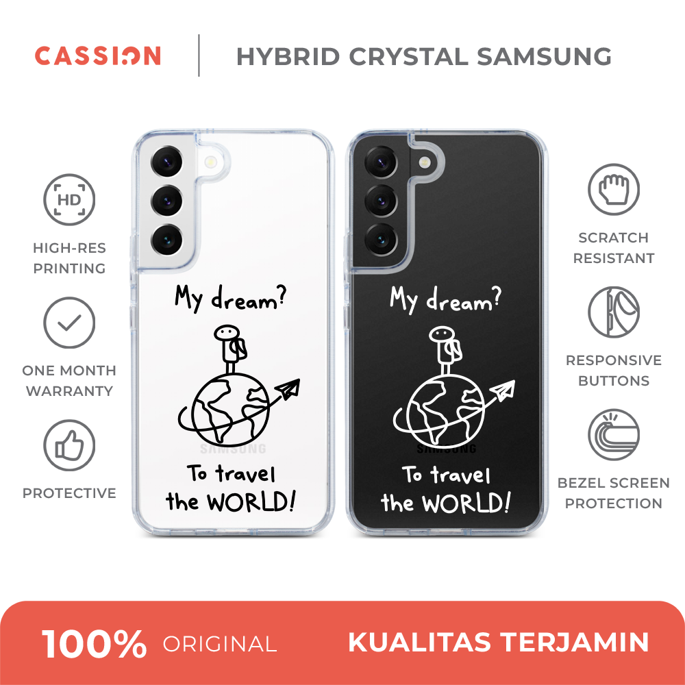 Globetrotter Dreams Hybrid Crystal Case - Samsung S25