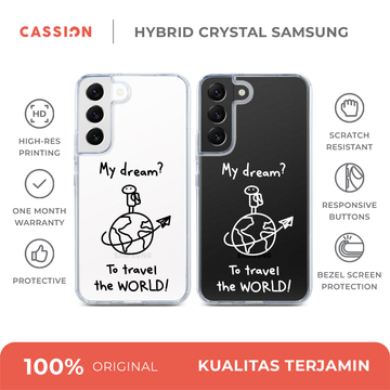 Globetrotter Dreams Hybrid Crystal Case - Samsung S25