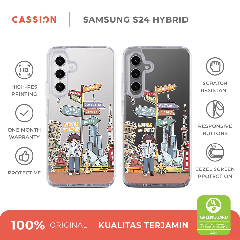 Here We Go Hybrid Crystal Case - Samsung S25 Ultra