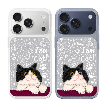 I Am Cat Hybrid Crystal Case - iPhone 17 Pro Max