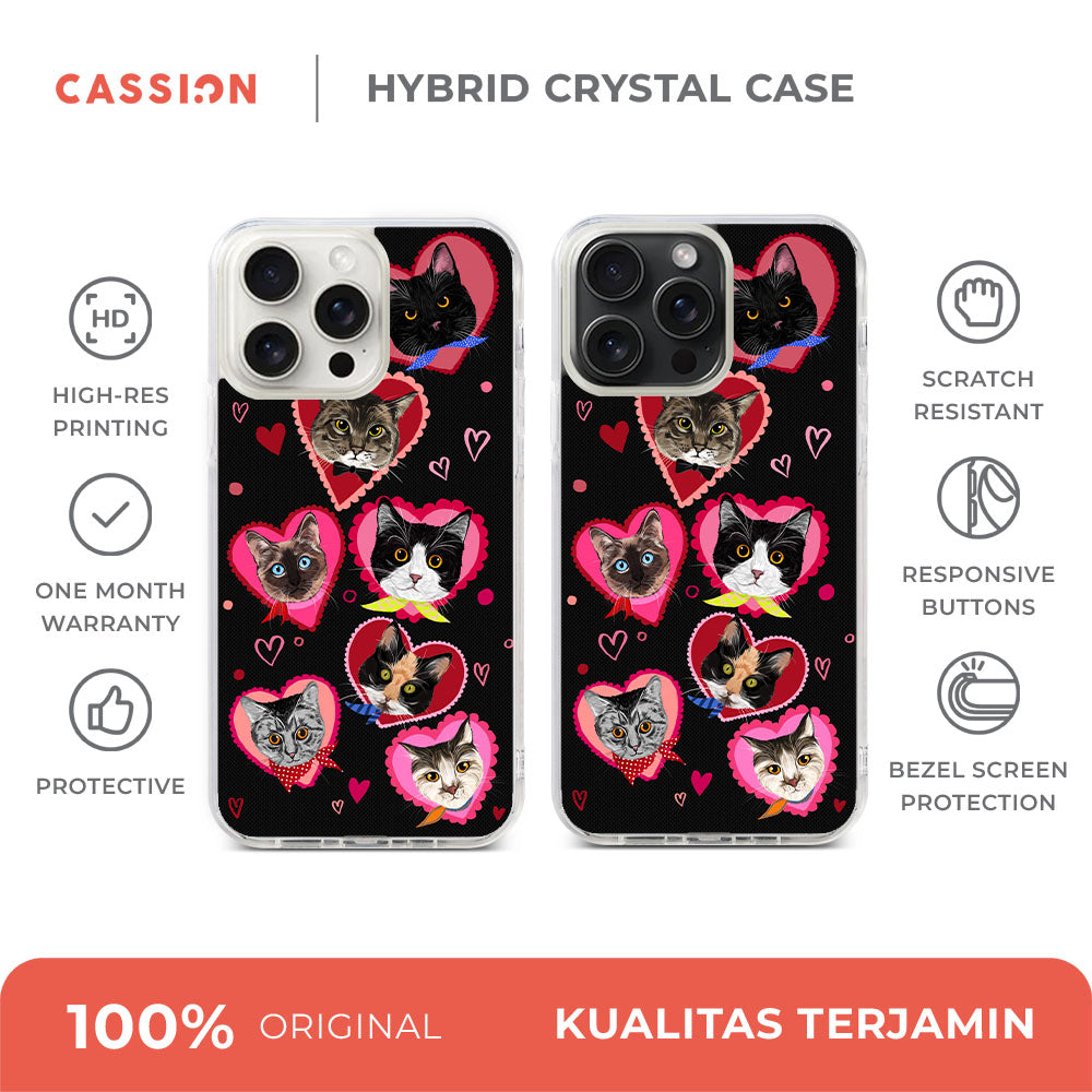 Kitty Love - Full Hybrid Crystal Case - iPhone 13 Pro Max