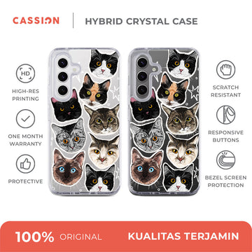 Kitty playground - Transparant Hybrid Crystal Case - Samsung S25