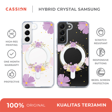 Lilac Flowers Harmony Magsafe Case Hybrid Crystal Case - Samsung S24 FE