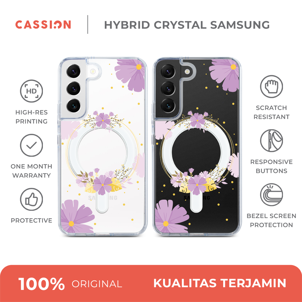 Lilac Flowers Harmony Magsafe Case Hybrid Crystal Magsafe - Samsung S25 Plus / v2