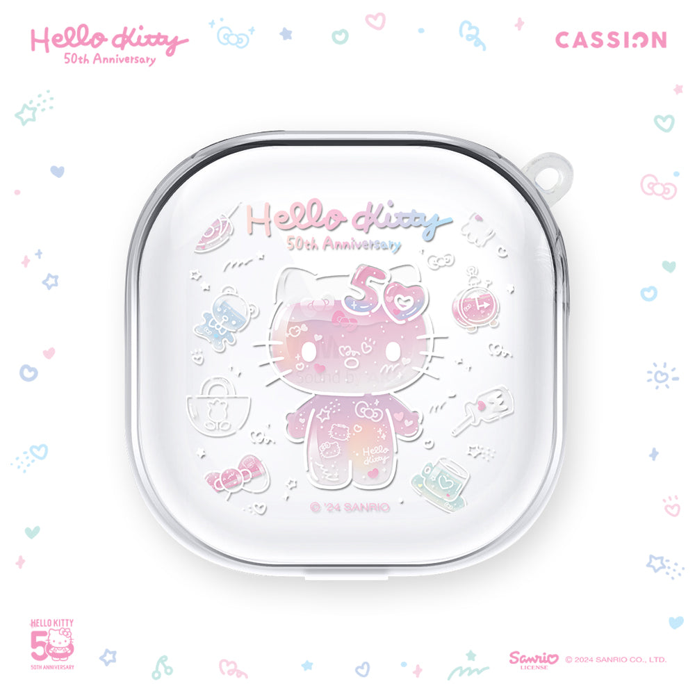 Lovely Moments Airpods Case Earbuds Liquid Crystal Case - Buds 3 / Clear