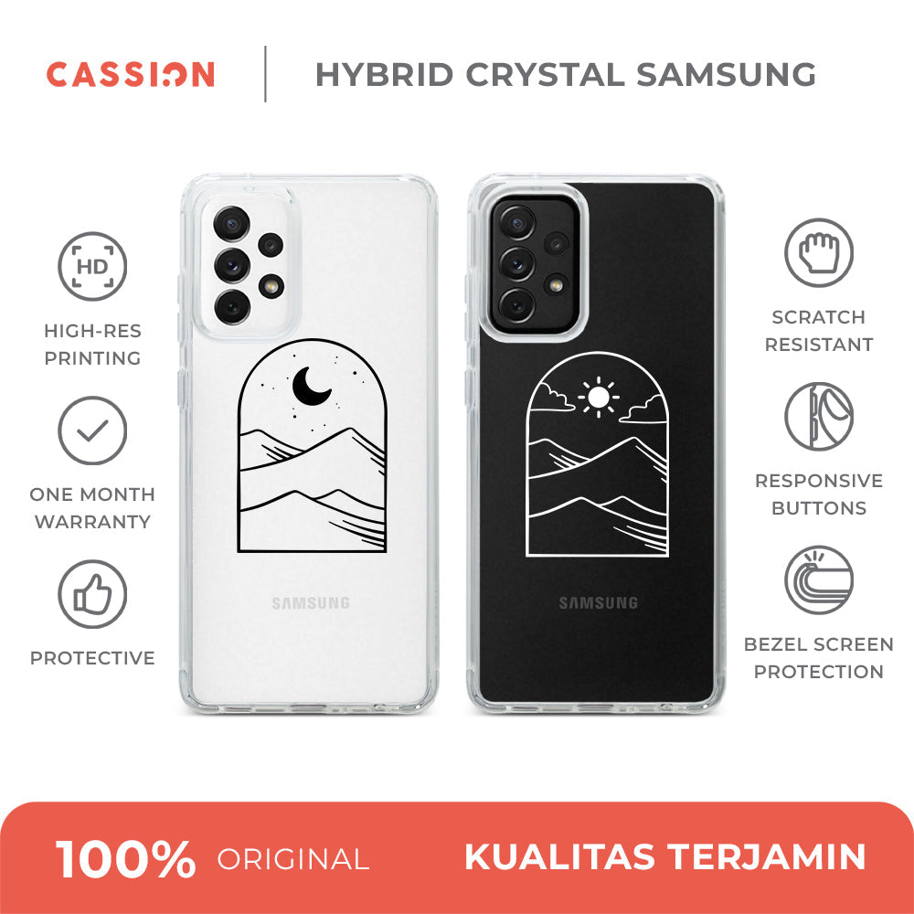 Mountain Line Art CP01 - Sun Hybrid Crystal Case - Samsung A57