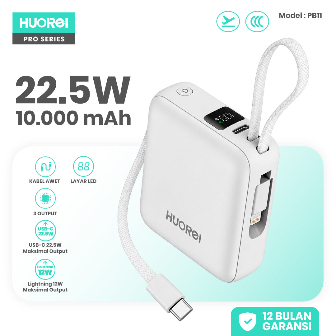 HUOREI PB11 Power Bank 10.000mAh Fast Charging 22.5W