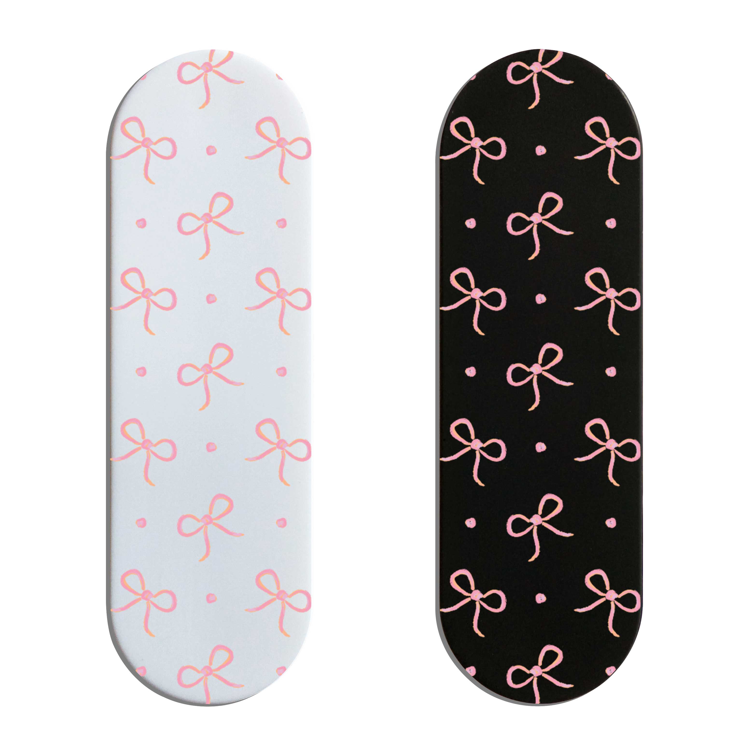 Peach Ribbons Finger Grip Fingergrip - Hitam