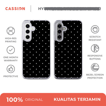 Polkadot - Black Hybrid Crystal Case - Samsung S25 Edge