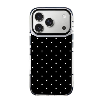 Polkadot - Black Hybrid Aura Crystal Clear for iPhone 17 Pro Max - iPhone 17 Pro Max / Black / Magsafe