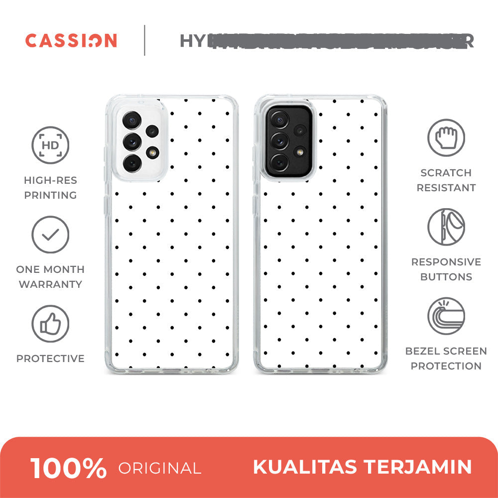 Polkadot - White Hybrid Crystal Case - Samsung A56