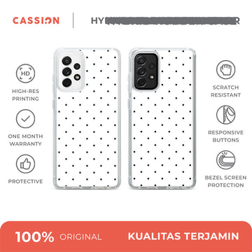 Polkadot - White Hybrid Crystal Case - Samsung A56