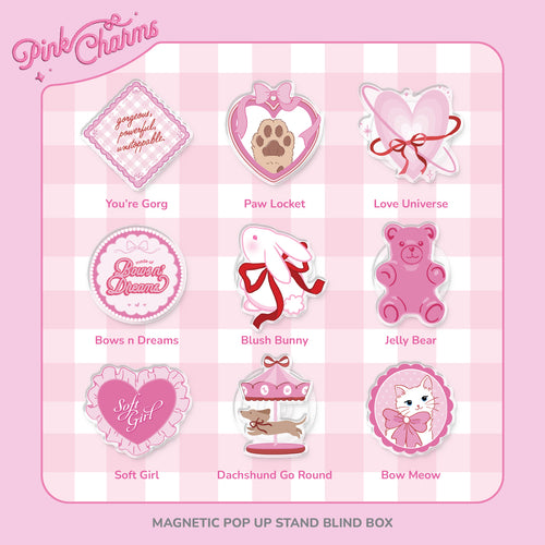 Pink Charms Magnetic Pop Up Stand Blind Box