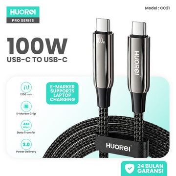 HUOREI CC21 Pro USB-C to USB-C Cable 100W PD 3.0 E-Marker